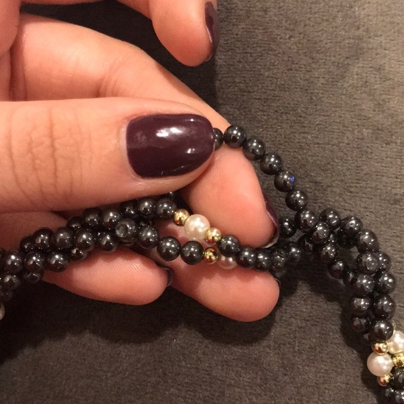 Beautiful beaded rope necklace with pearl accents - Picture 7 of 8